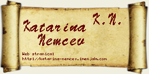 Katarina Nemčev vizit kartica